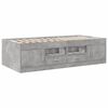 vidaXL Lit de jour avec tiroirs sans matelas gris b&eacute;ton 90x200 cm