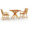 vidaXL Ensemble &agrave; manger de jardin 3 pcs Bois d'acacia solide