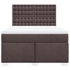 vidaXL Sommier &agrave; lattes de lit avec matelas Marron fonc&eacute; 140x200 cm