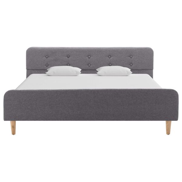 vidaXL Cadre de lit sans matelas gris clair tissu 160x200 cm
