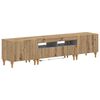 vidaXL Ensemble de 3 Meubles TV LED Ch&ecirc;ne artisanal Bois d'ing&eacute;nierie