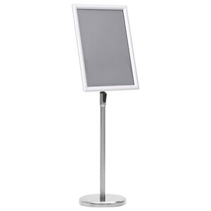 vidaXL Support d'affiche A3 sur pied Argent&eacute; Alliage d'aluminium