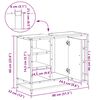 vidaXL Cabinet de salle de bain Ch&ecirc;ne artisanal 80 x 33 x 60 cm