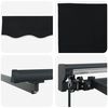 vidaXL Auvent R&eacute;tractable Noir 300 x 250 cm Polyester et m&eacute;tal