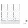 vidaXL Cache-pot de jardin 3 pcs Blanc Acier
