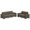 vidaXL Canap&eacute; 2 pc Gris fonc&eacute; tissu