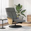 vidaXL Fauteuil inclinable de massage et repose-pieds gris fonc&eacute; tissu
