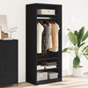 vidaXL Garde-robe noir 80x50x200 cm bois d'ing&eacute;nierie