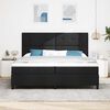 vidaXL Lit &agrave; ressorts avec matelas Noir 200 x 200 cm tissu