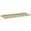 vidaXL &Eacute;tag&egrave;res murales 4 pcs blanc et ch&ecirc;ne sonoma 40x9x3 cm