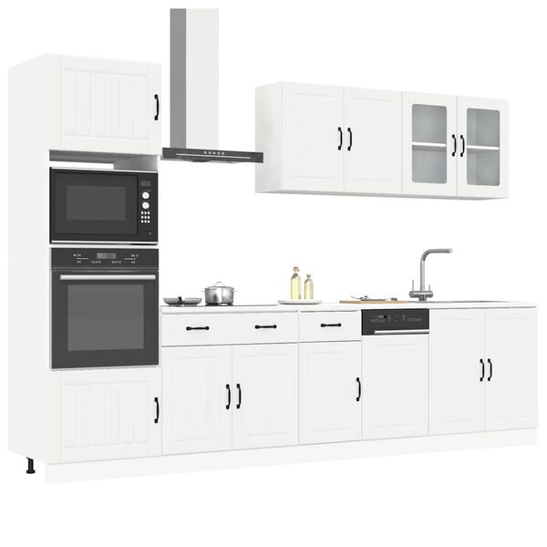 vidaXL Ensemble d'armoires cuisine 7pcs Kalmar blanc bois d'ing&eacute;nierie