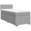 vidaXL Sommier &agrave; lattes de lit avec matelas gris clair 80x200 cm tissu