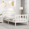 vidaXL Cadre de lit sans matelas blanc 90x200 cm bois de pin massif