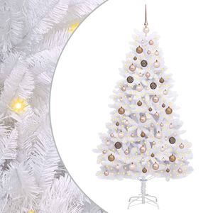 vidaXL Sapin de No&euml;l artificiel 180 cm PVC et Acier Blanc
