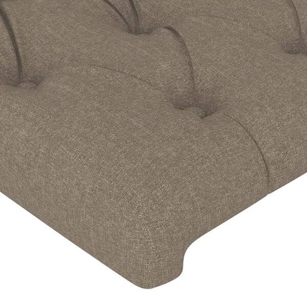 vidaXL T&ecirc;te de lit Taupe 180x7x118/128 cm Tissu