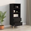 vidaXL Buffet haut Noir 40x36x110 cm Bois d'ing&eacute;nierie