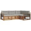 vidaXL Ensemble de canap&eacute;s d'ext&eacute;rieur 4 pc Gris Naturel et Clair