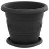 vidaXL Pots de plantes 6 pcs Noir &Oslash; 26 x 21.5 cm Plastique