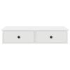 vidaXL &Eacute;tag&egrave;re murale avec tiroirs blanc 80x34x17 cm bois d'ing&eacute;nierie