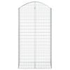 vidaXL Panier de gabions arqu&eacute; 100x50x180/200 cm Fer galvanis&eacute;