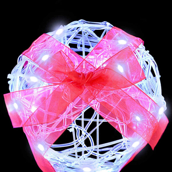 vidaXL Décoration de boîte cadeau 3 pcs Blanc froid 20 x 20 x 21 cm