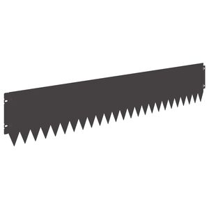 vidaXL Bordure de Pelouse 30 pc 103 x 20 cm Acier Noir