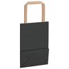 vidaXL Sacs en papier 250 pcs avec poign&eacute;es noir 15x8x21 cm