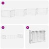 vidaXL Barri&egrave;re pour chien porte pliable 8panneaux blanc bois peuplier