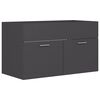vidaXL Ensemble de meubles de salle de bain 2 pcs Gris