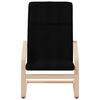 vidaXL Chaise de relaxation avec repose-pied Noir Tissu