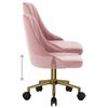vidaXL Chaises pivotantes &agrave; manger lot de 2 rose velours