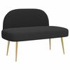 vidaXL Banc rembourr&eacute; avec dossier Noir 110 x 60 x 76 cm Boucl&eacute;