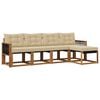 vidaXL Ensemble de canap&eacute;s d'ext&eacute;rieur 5 pc Naturel et Beige