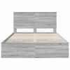 vidaXL Cadre de lit Gris Sonoma 140 x 200 cm Bois Ing&eacute;nierie