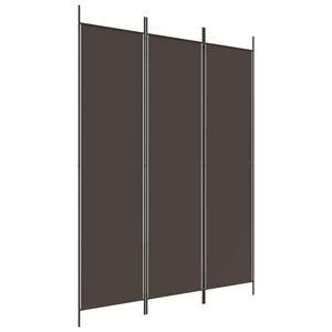 vidaXL Cloison de s&eacute;paration 3 panneaux Marron 150x200 cm Tissu