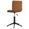 vidaXL Chaises &agrave; manger pivotantes lot de 4 Marron Velours