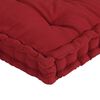 vidaXL Coussins de plancher de palette lot de 7 Rouge bordeaux Coton