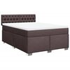 vidaXL Sommier &agrave; lattes de lit avec matelas Marron fonc&eacute; 160x200 cm