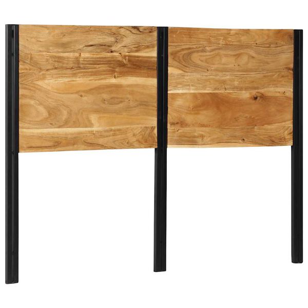 vidaXL T&ecirc;te de lit 140 cm bois massif d'acacia et fer