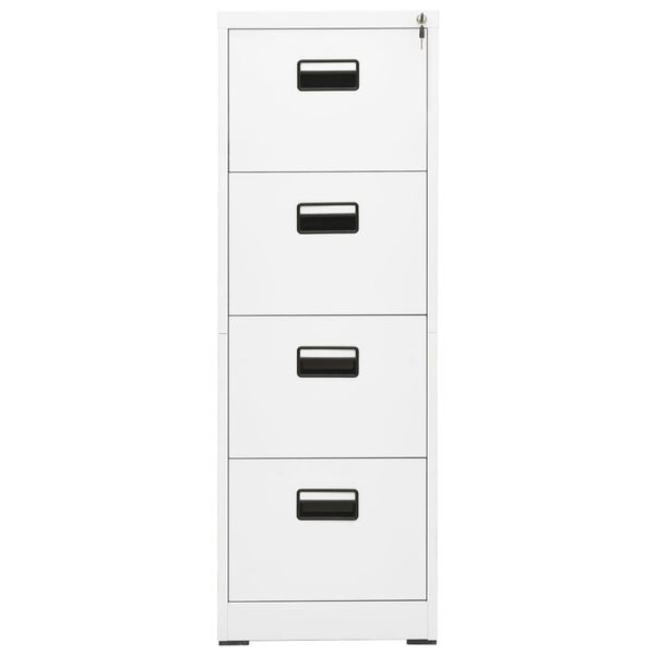 vidaXL Classeur Blanc 46x62x133 cm Acier