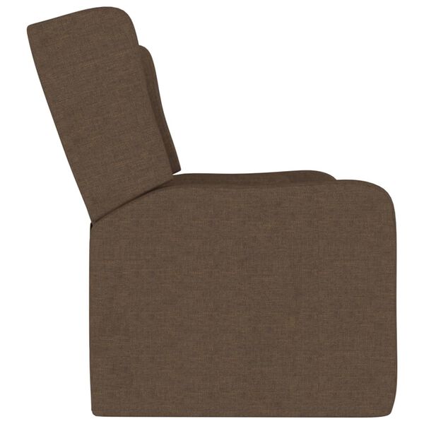 vidaXL Fauteuil inclinable avec porte-gobelet 2 places Marron Tissu