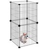 vidaXL Cage animaux de compagnie à 8 panneaux Noir 35x35 cm Acier