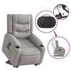 vidaXL Fauteuil de massage inclinable gris nuage tissu
