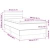 vidaXL Sommier &agrave; lattes de lit avec matelas et LED Noir 80x200cm Tissu