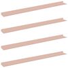 vidaXL &Eacute;tag&egrave;re flottante 4 pc Rose 100 x 9 x 2,5 cm Acier