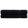 vidaXL Serviettes de sauna de qualit&eacute; sup&eacute;rieure SOLUND 2 pcs noir