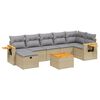 vidaXL Salon de jardin avec coussins 8pcs beige r&eacute;sine tress&eacute;e