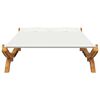 vidaXL Lit de repos ext&eacute;rieur 165x188,5x46 cm Bois courb&eacute; massif Cr&egrave;me