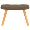 vidaXL Chaise de relaxation avec tabouret Marron Tissu