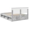 vidaXL Cadre de lit Gris B&eacute;ton 135 x 190 cm Pin massif